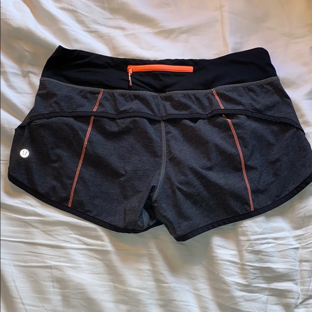 Lulu Grey Speed-Up Short with Neon Accent
